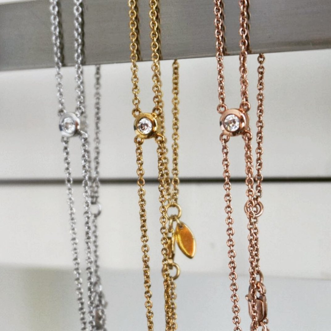Sterling Silver | Double Chain Diamond Bracelet