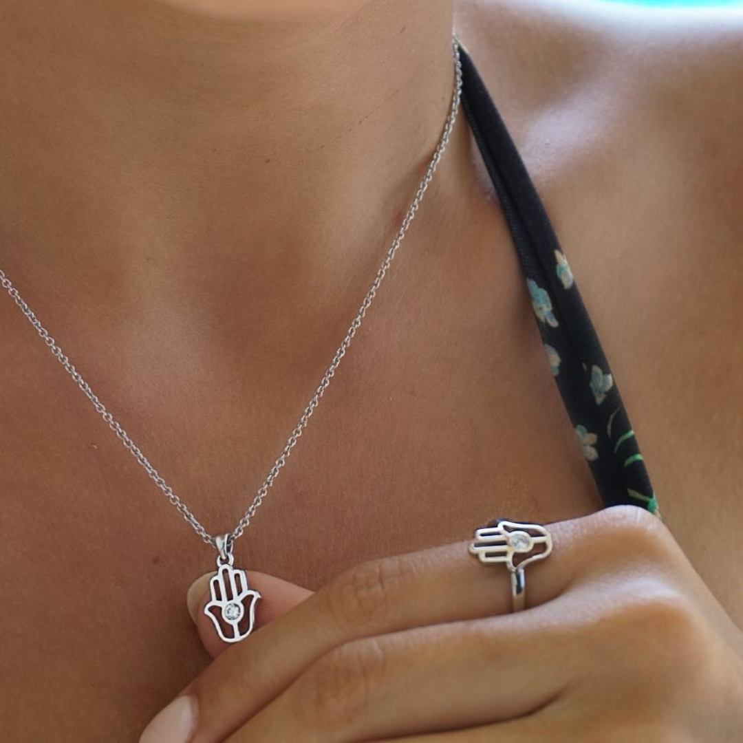 Diamond Hamsa Necklace