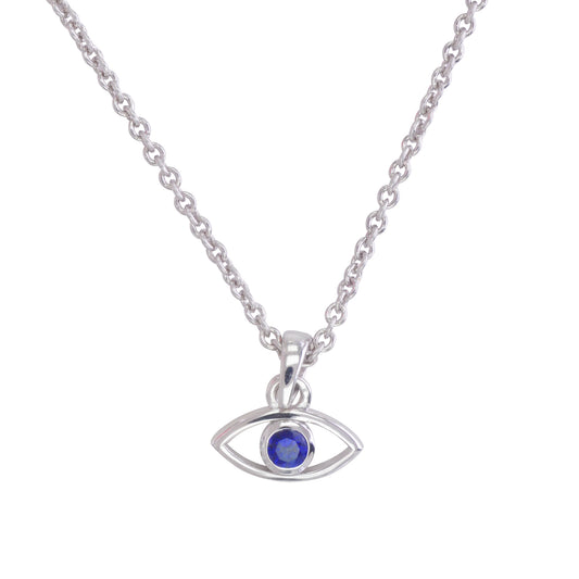 Evil Eye Sapphire Necklace
