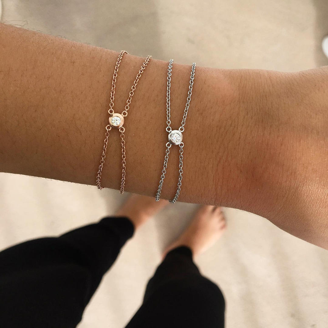 Double R Chain Diamond POP Diamond Jewelry | Double Chain Diamond Bracelet