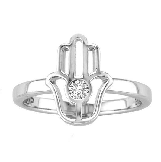 Diamond Hamsa Ring