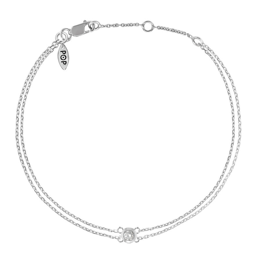 POP Diamond Jewelry | Double Chain Diamond Bracelet