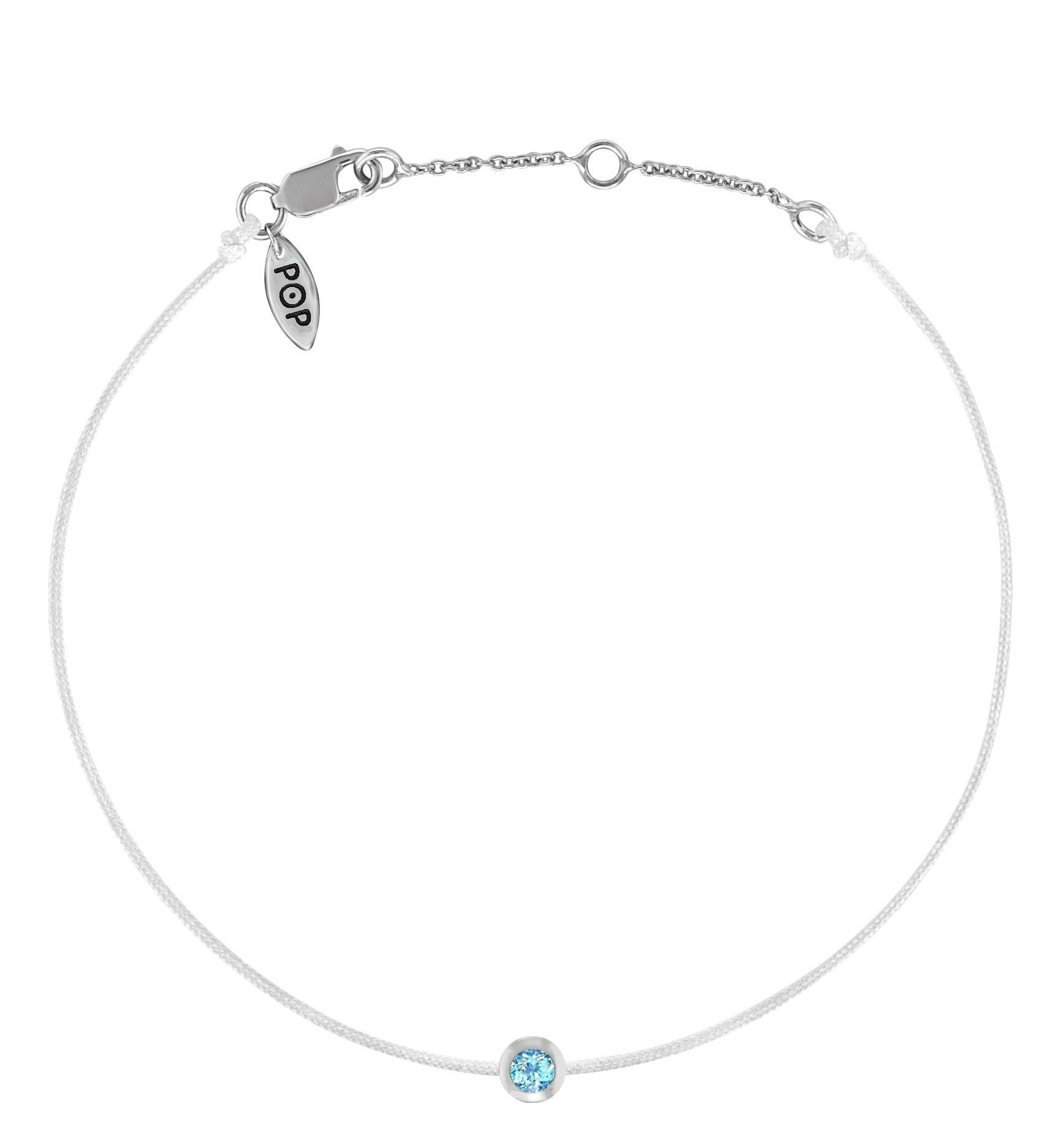POP Aquamarine Birthstone Bracelet - MARCH - POP Diamond Jewelry